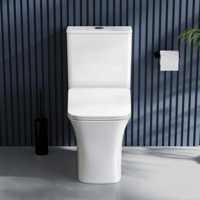 Houston Rimless Close Coupled Toilet With Premium Soft Close Slim Seat