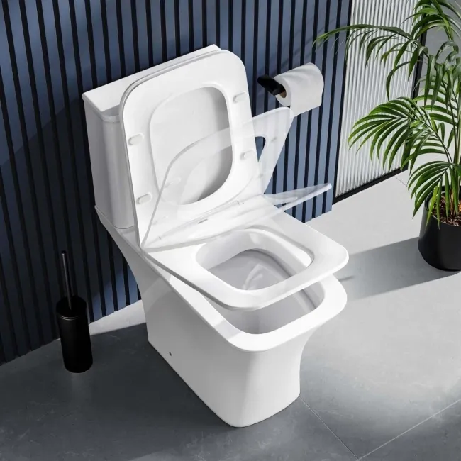 Houston Rimless Close Coupled Toilet With Premium Soft Close Slim Seat