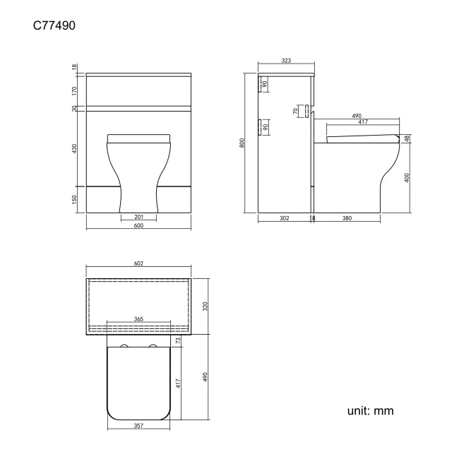 Foster Gloss White Back To Wall Unit and Atlanta Toilet