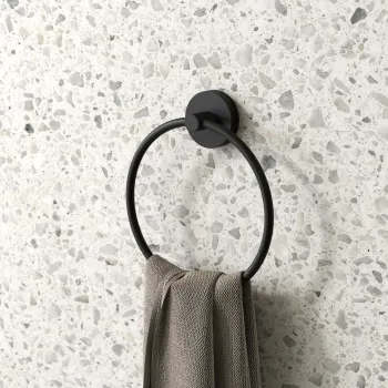 Sofia Matt Black Towel Ring