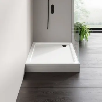 London Rectangular Stone Shower Tray 1200x900mm & Riser Kit