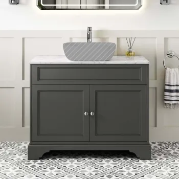 Lucia Graphite Grey Cabinet with Marble Top 1030mm - Excludes Counter Top Basin