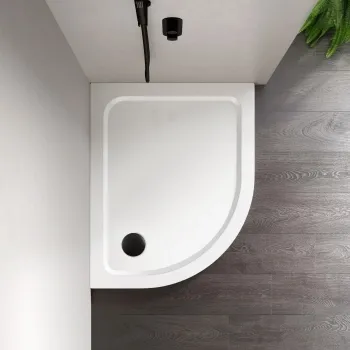 London Offset Quadrant Stone Shower Tray 1000x800mm - Left Handed