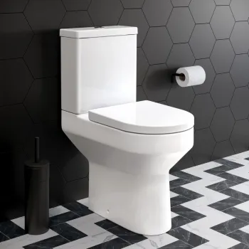 Lodi Rimless Comfort Height Close Coupled Toilet With Soft Close Seat