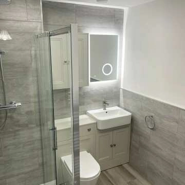 Monaco Chalk White Combination Vanity Traditional Basin and Boston Toilet 1200mm