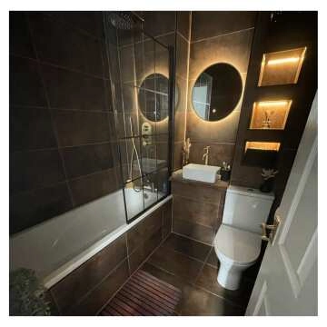 Mollie Brushed Brass Round Backlit Illuminated LED Mirror 500mm