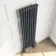 Athens Anthracite Double Column Vertical Traditional Radiator 1500x380mm