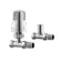 Chrome Thermostatic Straight Radiator Valve (Pair) Standard 15mm