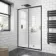 London Matt Black 6mm Sliding Shower Door 1200mm