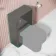 Bali Tungsten Grey Slimline Back To Wall Toilet Unit 500mm