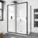 London Matt Black 6mm Sliding Shower Enclosure 1400x900mm