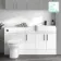 Harper Gloss White Combination Vanity Basin and Aruba Toilet 1500mm - Black Accents