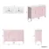 Bermuda Cashmere Pink Double Basin Vanity 1200mm - Brass Knurled Handles