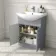 Capri Fog Grey Combination Vanity Basin and Austin Toilet 1150mm - Chrome Handles