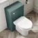 Milos Mystic Green Combination Vanity Basin and Denver Toilet 1100mm - Chrome Handles