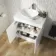 Trent Gloss White Vanity with Oval Counter Top Basin 800mm