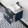 Crete Fluted Navy Blue Wall Hung Drawer Vanity with Marble Top & Marin Basin 600mm