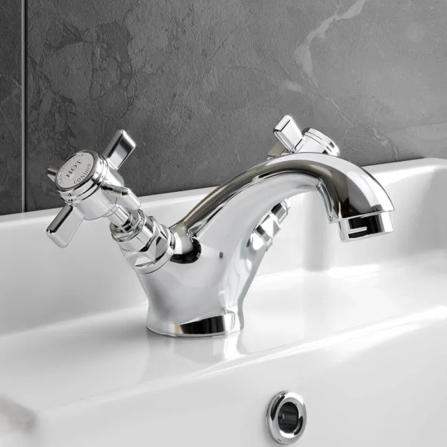Nene Traditional Chrome Basin Mixer Tap