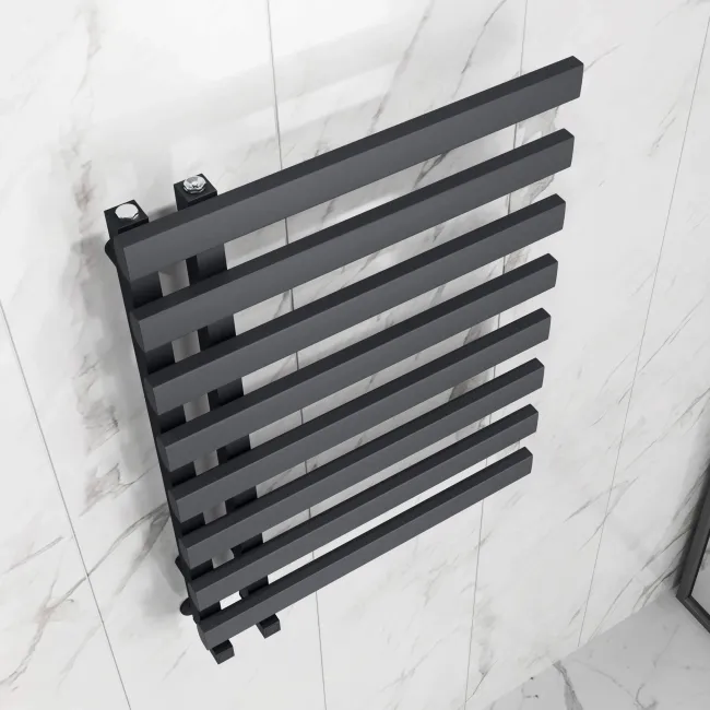 Palermo Anthracite Designer Heated Towel Rail 800x600mm