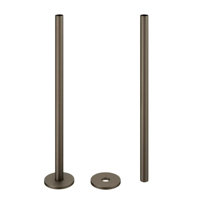 Antique Gold Pipe Connectors For Heated Towel Rails & Radiators (Pair) 300mm