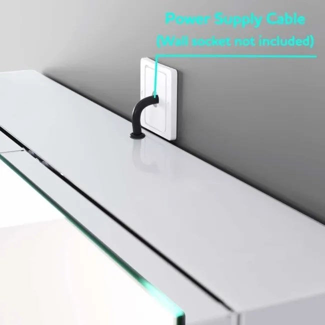 Emielia Illuminated LED Mirror Cabinet 600x600mm