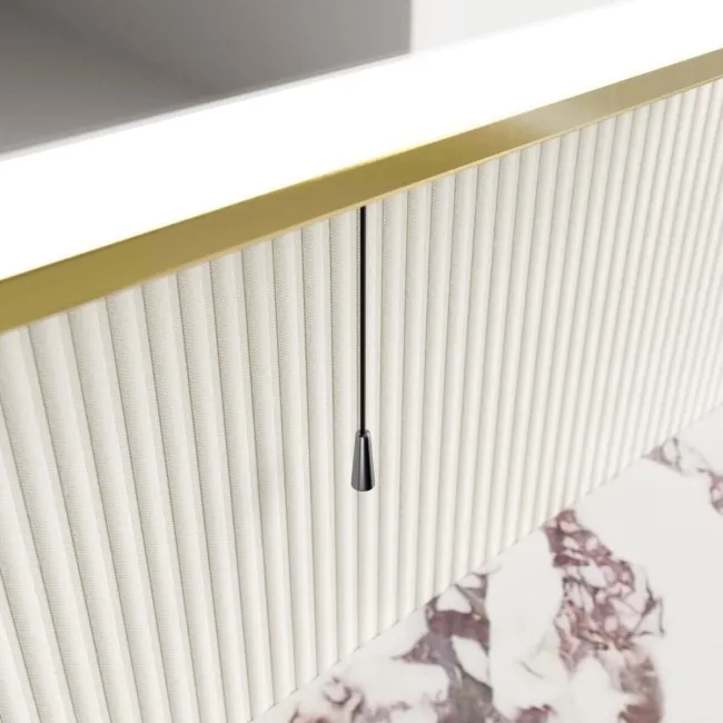 Olivia Battery Operated Brushed Brass Illuminated LED Mirror 700x500mm