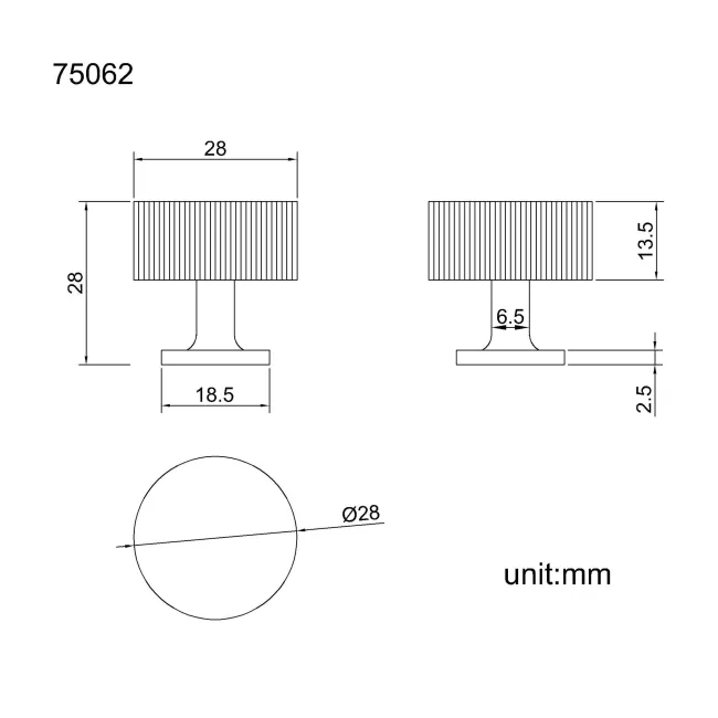 Brushed Brass Handle for Traditional Furniture Ranges