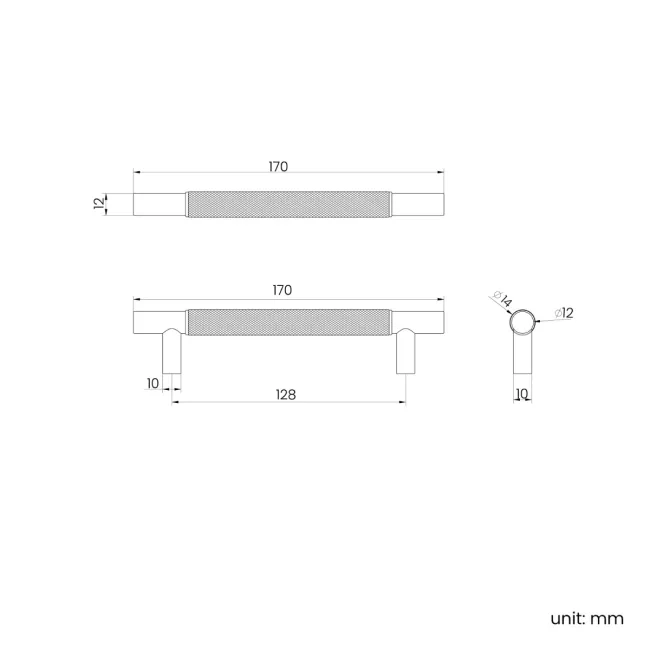 Brass Knurled Handle