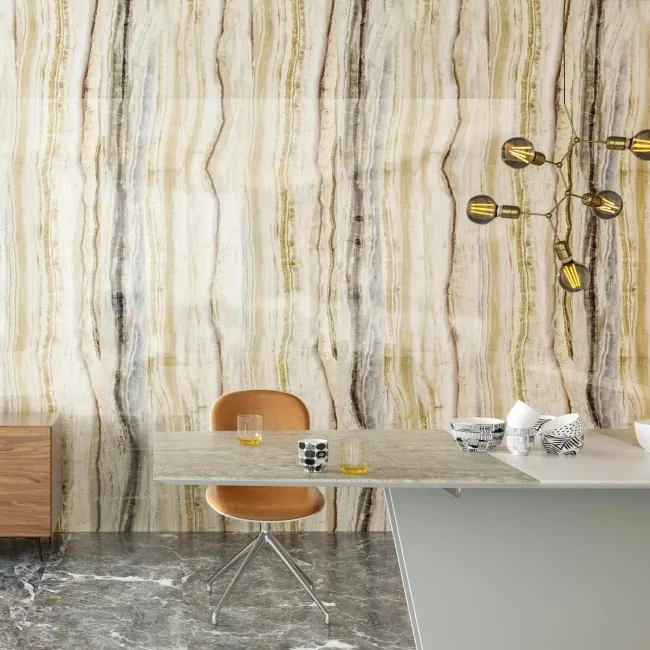 Trepanel Aqua Luxe® Onyx Multicolour Marble Effect Embossed Gloss SPC XXL Wall Panel