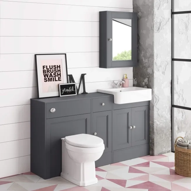 Hudson Traditional Back To Wall Toilet With Soft Close Seat