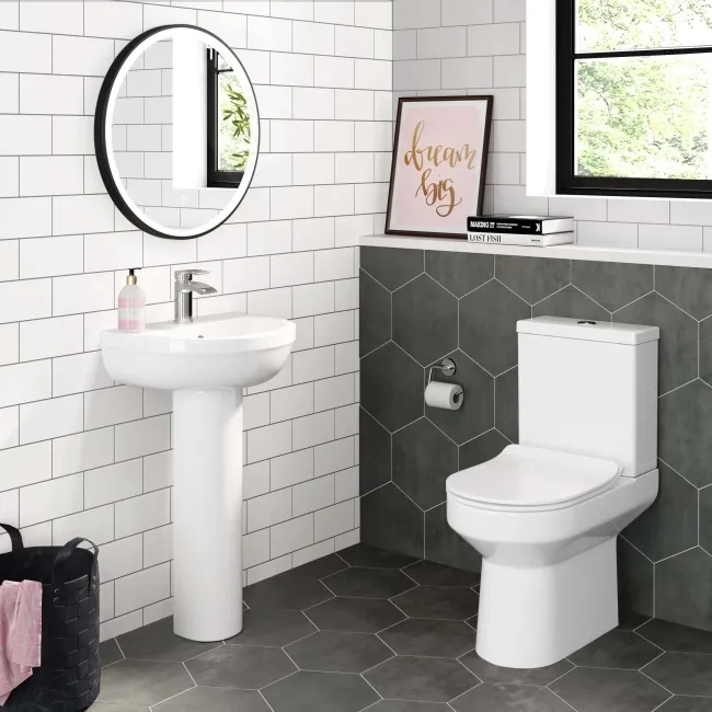 Denver Close Coupled Toilet With Soft Close Slim Seat
