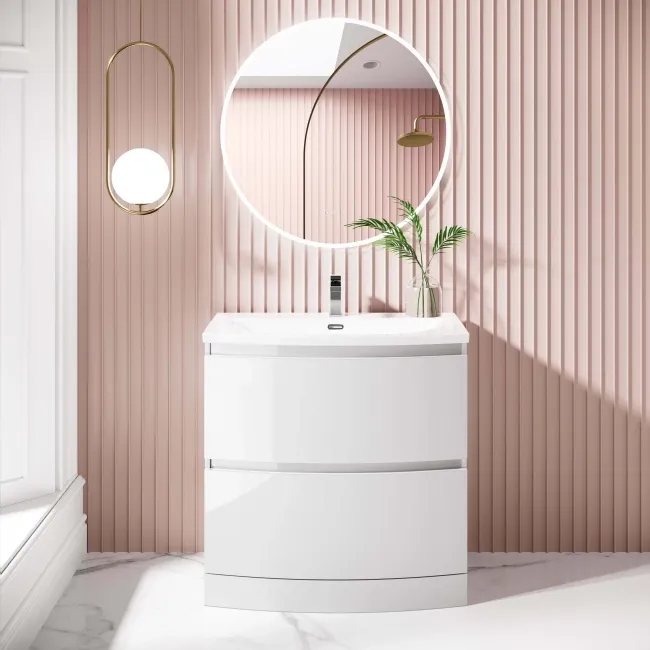 Bali Gloss White Basin Drawer Vanity 800mm