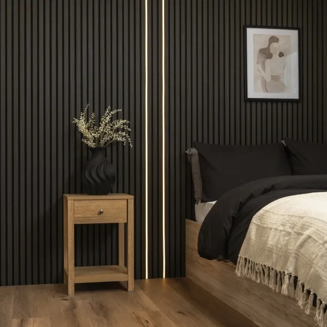 Trepanel Bright® Wall Panel LED Strip Lights Black Casing - 2.4m 2 Pack