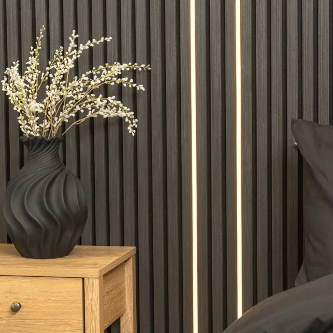 Trepanel Bright® Wall Panel LED Strip Lights Black Casing - 2.4m 2 Pack