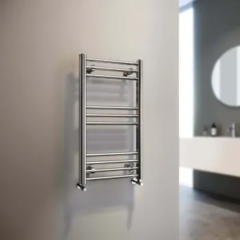 Barcelona Chrome Straight Heated Towel Rail 800x400mm