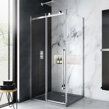 Oslo Premium Easy Clean 8mm Sliding Shower Enclosure 1100x800mm