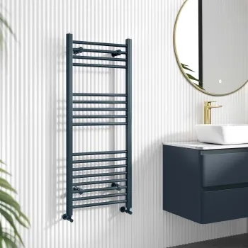 Barcelona Inky Blue Straight Heated Towel Rail 1200x500mm