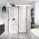 Vienna Matt Black Easy Clean 8mm Hinged Shower Enclosure 1400x900mm
