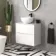 Austin Gloss White Wall Hung Drawer Vanity with Marble Top & Round Counter Top Basin 600mm