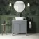 Bermuda Dove Grey Vanity with Marble Top & Curved Counter Top Basin 800mm