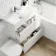 Trent Gloss White Combination Basin Drawer and Aruba Toilet 1300mm
