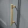 Monaco Dove Grey Floor Standing Tall Cabinet Unit 1900x300mm - Brass Knurled Handles