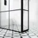 Munich Matt Black Grid 8mm Wet Room Shower Glass 1400mm & 250mm Pivotal Return Panel