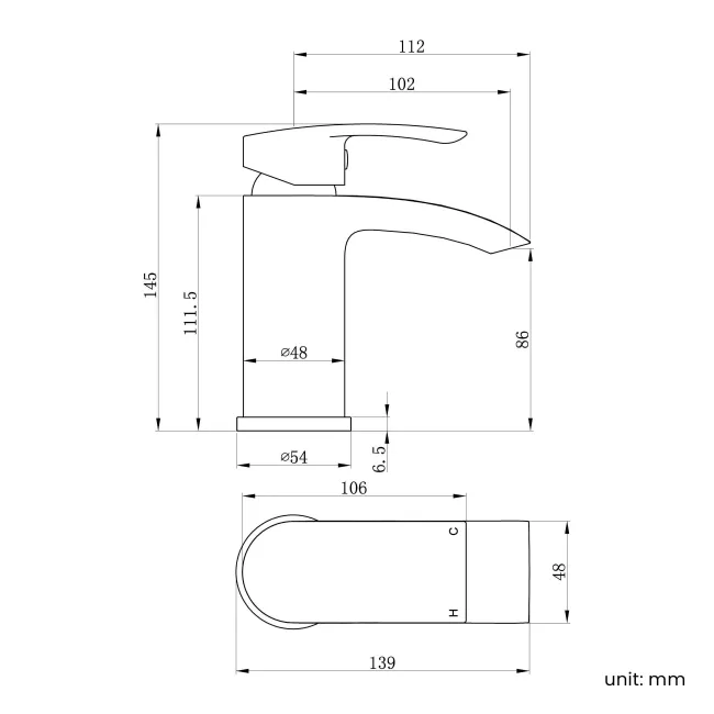 Severn Brushed Brass Basin Mixer Tap