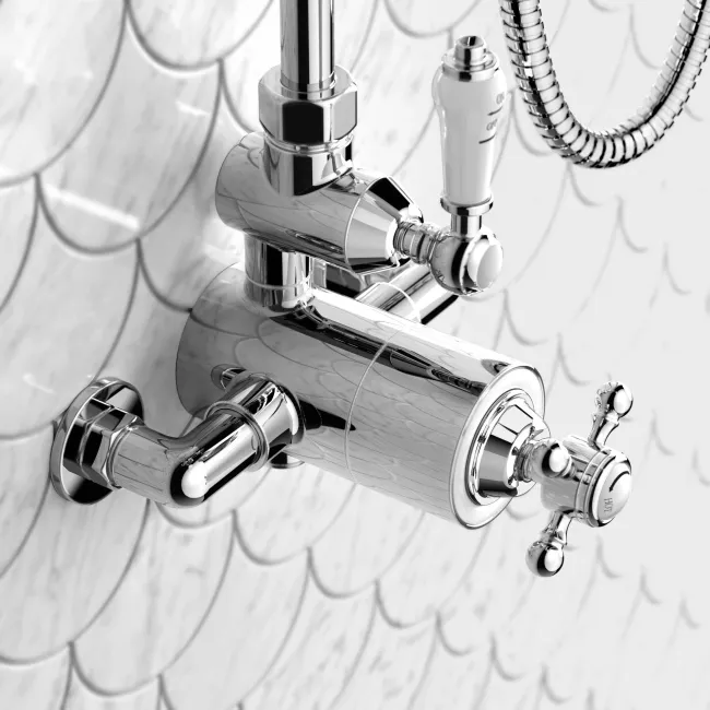 Shannon Traditional Thermostatic Shower Set with Hand Shower and Soap Dish