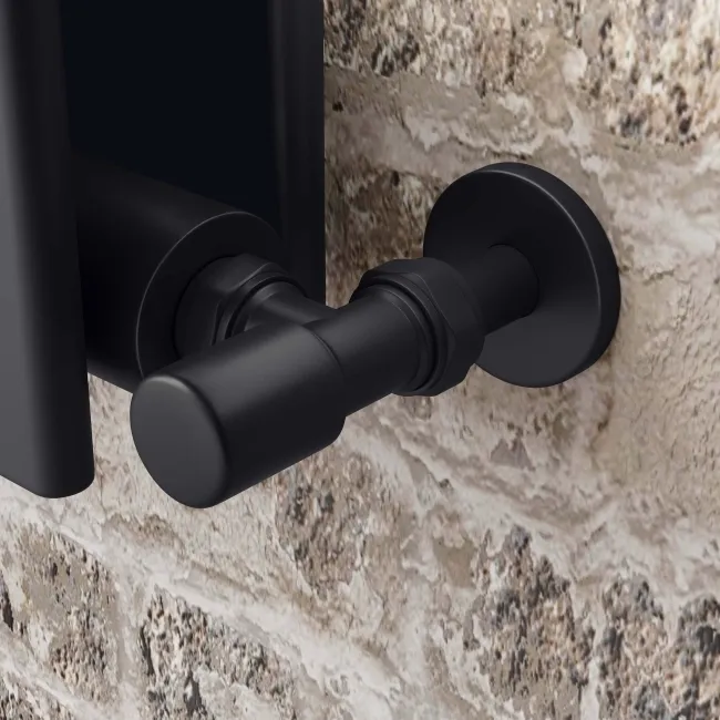 Faro Matt Black Double Flat Panel Horizontal Radiator 600x1610mm