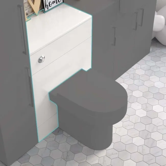 Harper Gloss White Back To Wall Toilet Unit 600mm