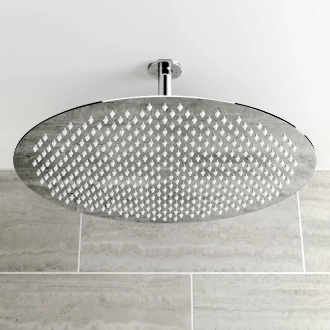 Ballina Premium Ceiling Chrome Round Thermostatic Shower Set - 400mm Head