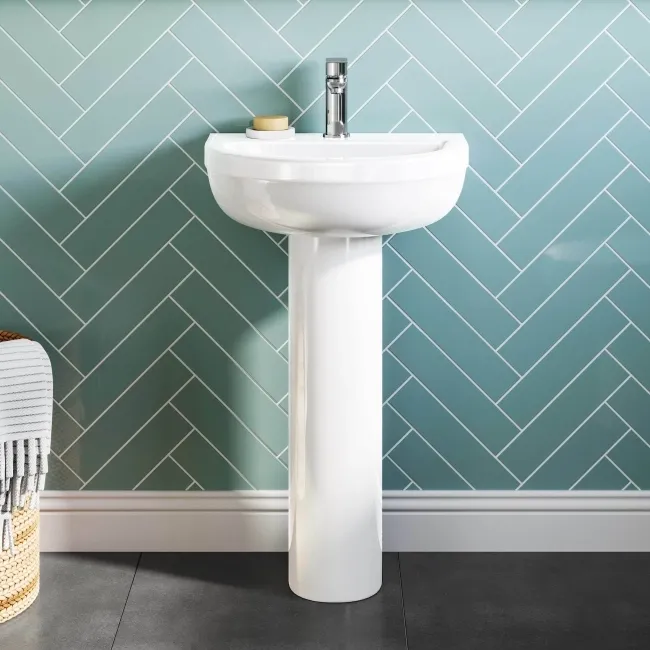 Denver Rimless Close Coupled Toilet & Pedestal Basin Set