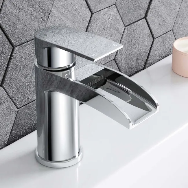 Eden Chrome Waterfall Basin & Bath Mixer Tap Set
